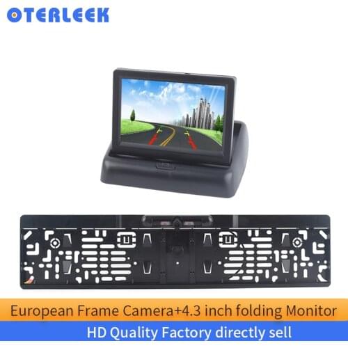4.3" Foldable Car Monitor With Rear View Camera High Resolution Color Folding TFT LCD Car Monitor Display Parking Assistance