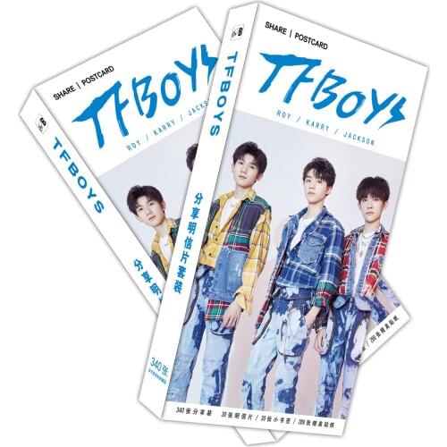 TFBOYS China Male Singer Young Group Picture Photo Sticker Postcard Box Set Birthday Christmas Gift