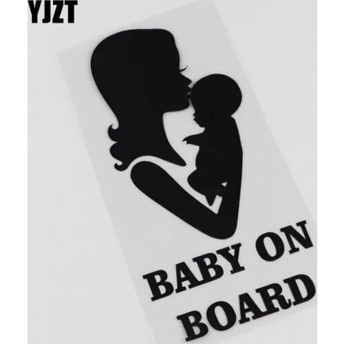 YJZT 8.9CM*16.9CM BABY ON BOARD Mom lover baby Car Sticker Decor Vinyl Decal 13C-0031