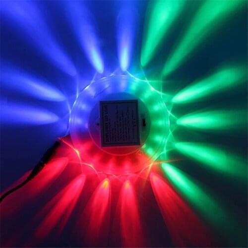 Sound Activated Laser Projector 8W 7 Colors DJ Disco Ball Light RGB Stage Lighting effect Lamp Music Christmas KTV Party Light