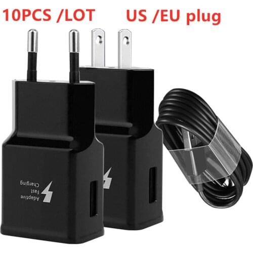 10PCS/lot Fast Charger Travel Adapter Type C Phone Charger Cable For Samsung S10 Note10 Pro A50 A70 A51 A71 A91 Phone