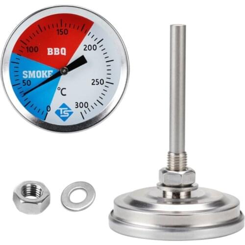 300 Degree Embedded Food Thermometer BBQ Smoke Grill Oven Temperature Gauge Outdoor Camp Tool Coffee Milk Frothing Thermometer