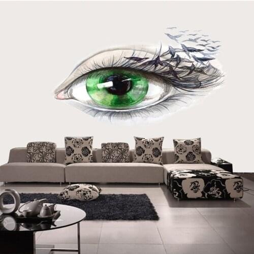 Custom 3D Papel Murals Sexy Green Eye 3d Wall Photo Murals Wallpaper for Living Room Background 3d Mural Wall paper Stickers