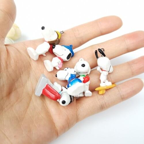 5pcs Cute Pet puppy dog Anime Peanut Doll PVC Action Figures toys animal model