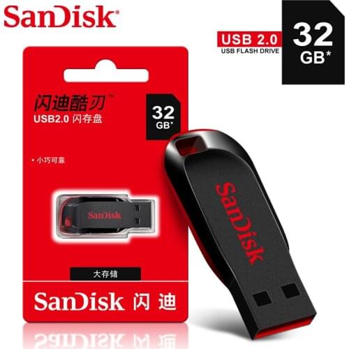 5pcs Original SanDisk USB 2.0 CZ50 Mini Pen Drive 128GB 64GB 32GB 16GB USB Flash Drive Memory Stick U Disk USB2.0 Key Pendrive