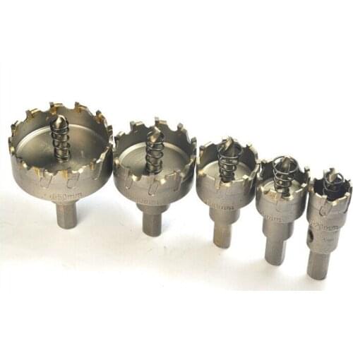 5PCS Steel Wood Carbide Tip Bit Metal Cutter Cutting Hole Saw Set Stainless Holesaw 20mm 25mm 30mm 40mm 50mm