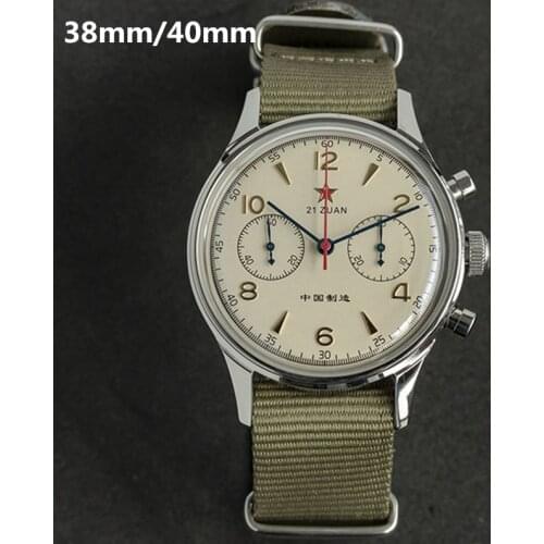 Reloj de hombre 38/40mm Seagull 1963 Chronograph Man Mechan Pilot Watch Chrono Wristwatches Men Arcylic Sapphire Luminous Clock