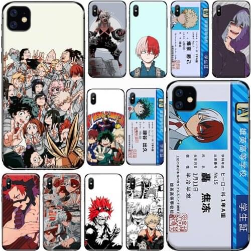 My hero academia COMICS Phone Case For iphone 8 11 12 Redmi note 8 9 s huawei p 30 pro lite plus cover shell funda