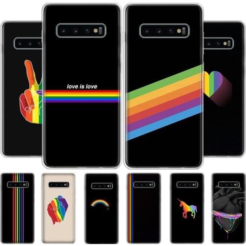 Rainbow Pride art Phone Case For Samsung Galaxy S20 S10 S21 Ultra Note 10 20 S9 S8 S7 FE Plus Lite Cover Soft Silicone TPU