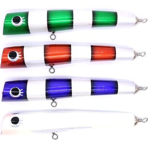 Castfun 120g 24cm Wooden Lure Handmade Popper Fishing Lure Surface Sea Fishing Bait