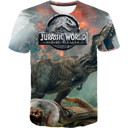3D Print Children Jurassic World t-shirts Boys and Girls Tees Tops Anime Design T-Shirts Kids Summer Casual Clothes For Toddler
