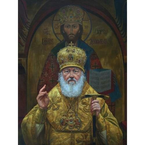 HOME GOOD Religion ART RUSSIA Patriarch Кирилл I of Moscow Russian Orthodox bishop Orthodox Church print art painting on canvas