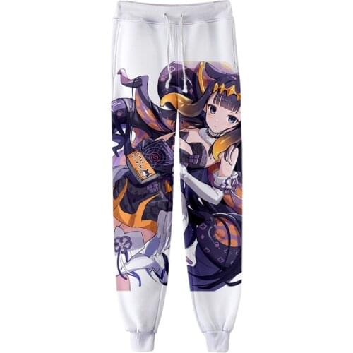 HOLOLIVE VTuber Ninomae Ina'nis 3D Men/Women Neutral StyleThreaded Bunched Trousers Japan Kawaii Threaded Bunched Leg Pants
