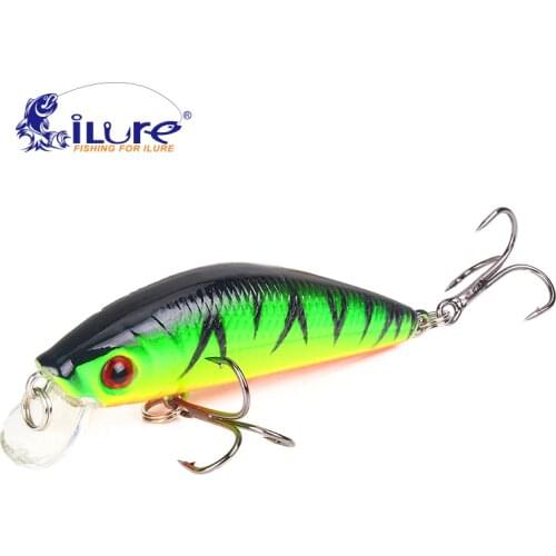 ILure 1 Pcs Fishing Lure Minnow 7cm 8g Crankbait Hard Bait Tight Wobble Slow sinking Jerkbait Pesca Fishing Tackle Accessories