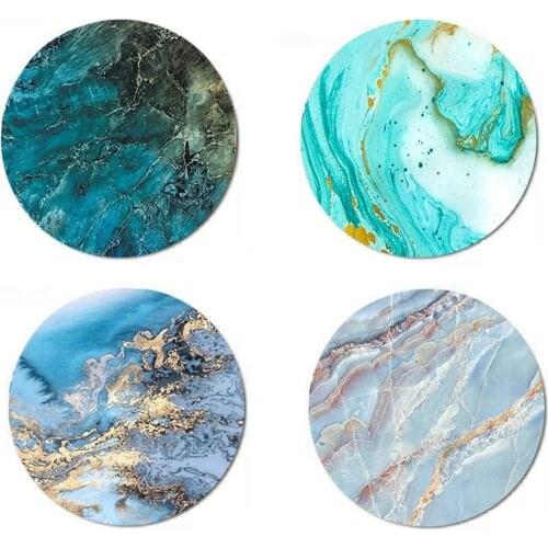Round Marble Mouse Pad Organizer Non-slip Gaming Mouse Pad Desk Home Decor Laptop Mouse Mat Office Desk Accessories Set