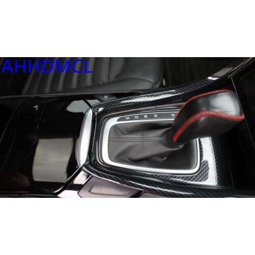 Car Interior Mouldings Sequins Modification Decorative Trim Frame Black Carbon Fiber For Mondeo 2013 2014 2015 2016