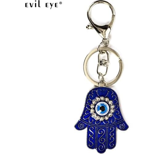 EVIL EYE NEW Arrival Hand of Fatima Eyes Pendant Metal Pendant Key Holder Jewelry Chaveiro llaveros Porte Clef EY5176