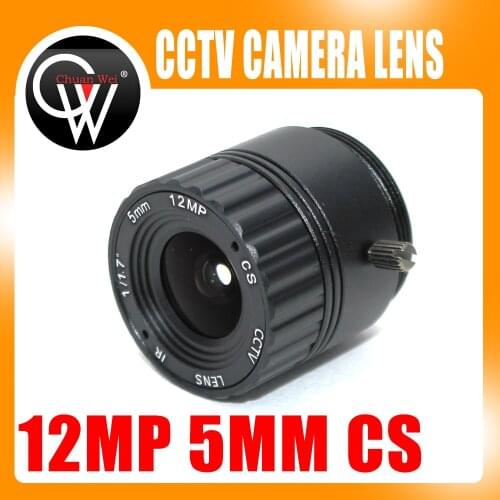 Chuan Wei 12Megapixel 4K 5mm Lens Fixed CS Lens 12MP 5mm 114 Degree 1/1.7 inch For 4K IP CCTV Box camera