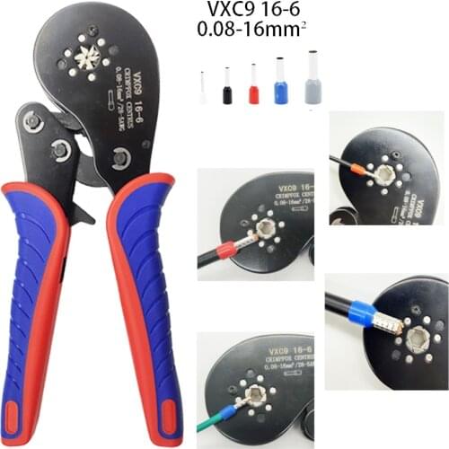 Ring Crimping Tool Ratchet Automatic Adjustment Crimping Pliers HSC8 16-6 0.08-16mm² With 700PCS 1200PCS Crimping Wire Terminal