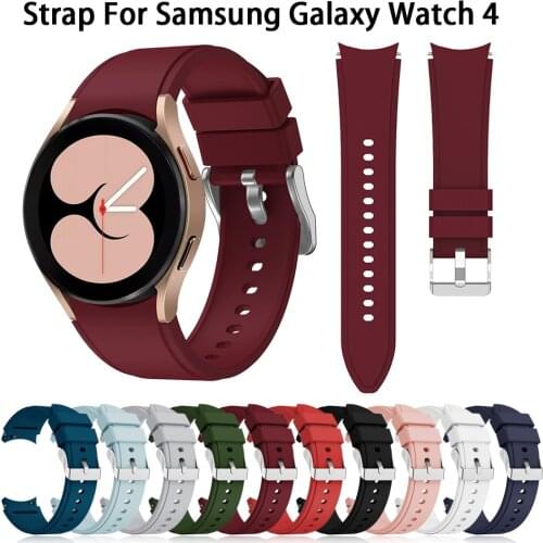 Original Silicone Band For Samsung Galaxy watch4 classic 42MM/46mm 20mm Strap For Galaxy watch4 40MM/44mm/Watch 3 41mm/Active 2