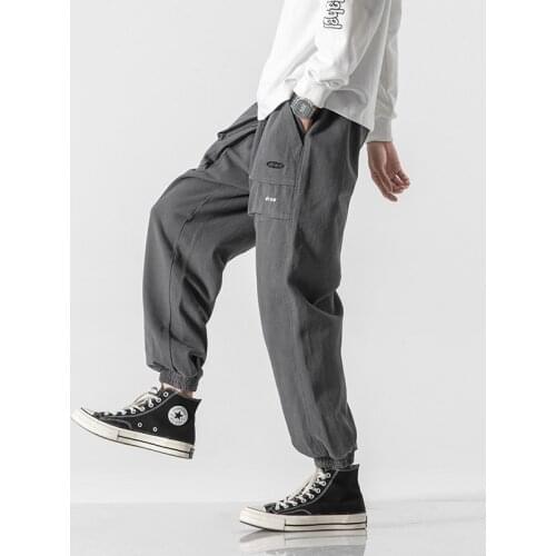 2021 Fall Fashion Mens Folding Bag Japanese Casual Pants