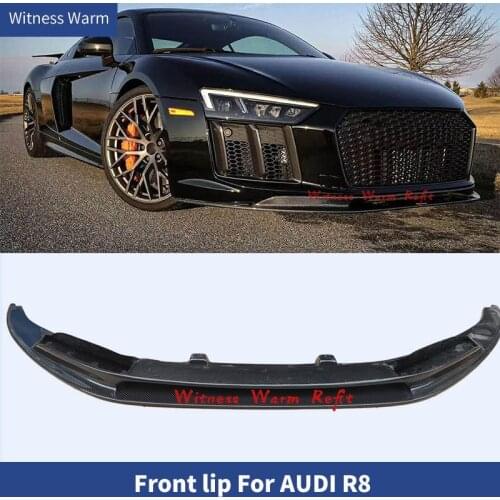For Audi R8 V8 V10 Front Lip Spoiler Carbon Fiber / FRP Head Bumper Chin Shovel Guard Car body kit