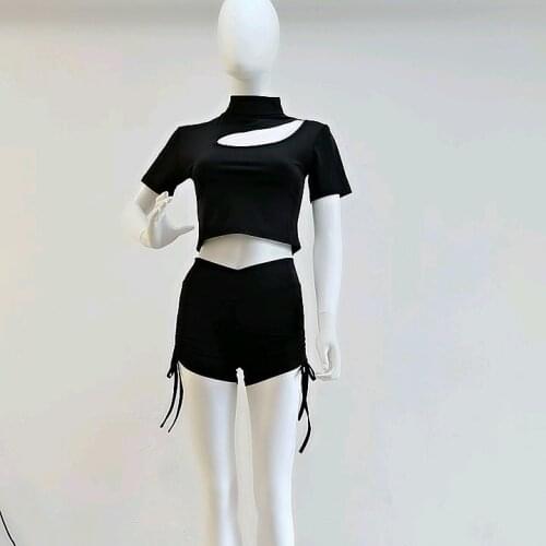 Clothing vendor latest fashion crop top and short sets women pants two piece set women clothing shorts sets