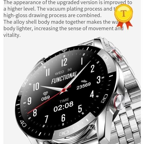 2021 Full Touch Screen steel strap ECG PPG Smart Watch Bluetooth Call Smartwatch Men Women Waterproof Sport Fitness band