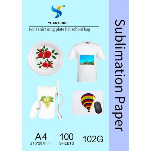 10 Sheets Sublimation Paper Heat Transfer Paper for Inkjet Printer with Sublimation Ink Epson, HP, Canon for T Shirt Mugs DIY