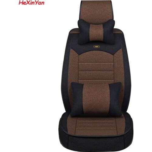 HeXinYan Universal Flax Car Seat Covers for Ssangyong all models Actyon Kyron Rexton korando Tivolan auto accessories styling