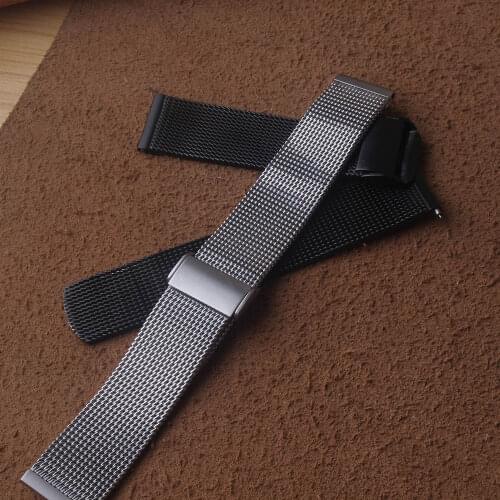 18mm 20mm 21mm 22mm 24mm Universal Milanese Watchband Quick Release Watch Band Mesh Stainless Steel Strap Wrist Belt Bracelet