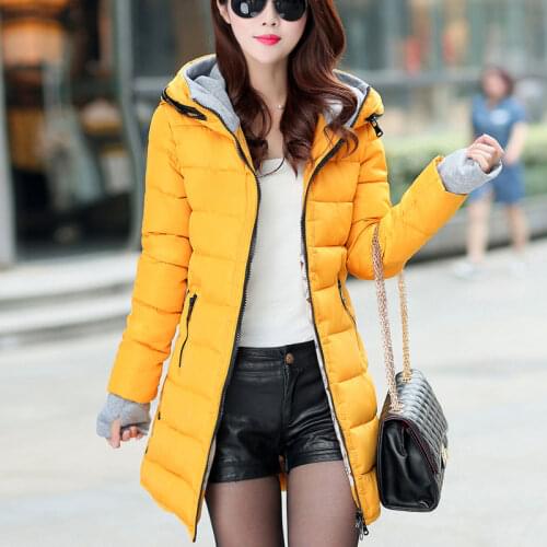 Long Winter Jacket Women Parkas Hooded Ultra Light Thick Down Cotton Padded Female Jacket Coat Slim Warm Jacket Parka Outwear