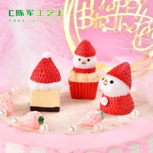 ZOCDOU 1 Piece Creative Gift Fruit Christmas Small Statue Little Figurine Crafts Figure Ornament Miniatures