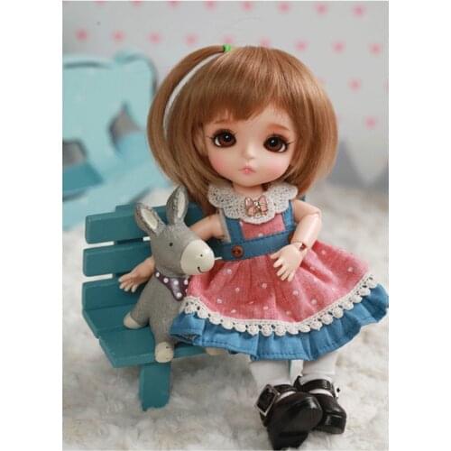 1/8 BJD doll Haru Fashion cute yellow happy doll with eyes little girl birthday present