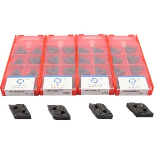 10PCS TNMG160404 TNMG160408 PC4125 Black Carbide Inserts High quality Cutting Blade External Turning Tool CNC Lathe Cutter Tools