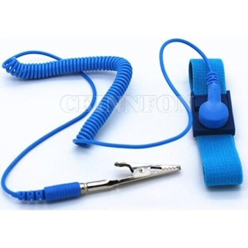 1000 pieces wholesale new Cordless Wireless Clip Antistatic Static ESD Wristband Strap Discharge Cables