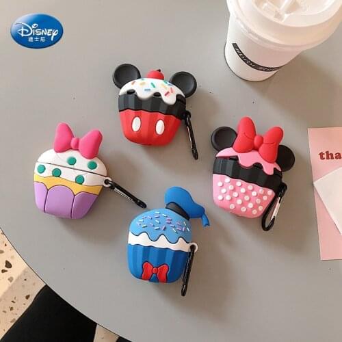 Disney 3D Case for Airpods 1 2 Cute Cream Mickey Minnie for Airpods 1 2 Case Shockproof Cover Skin for Airpods Accessories