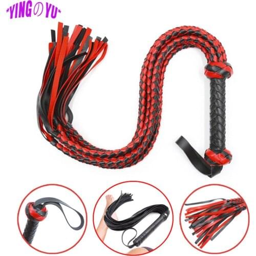 78cm Leather Whip Bdsm Bondage Restraints Adult Games Sex Toys For Couples SM Erotic Products Costumes Braided Riding Whips 18