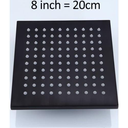 Black bathroom shower faucet accessory 8" brass showe head black shower faucet accessories black shower head shower hose holder