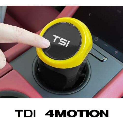 Car Pressing Type Mini Trash Garbage Can Storage Box For VW Volkswgen TSI TDI 4Motion Rubbish Storage Bucket Car Accessories