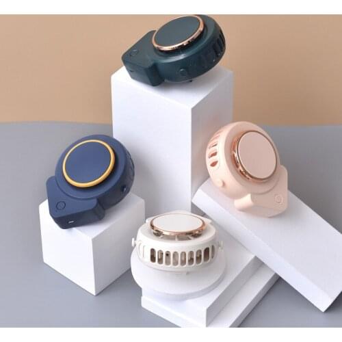 YenvK Mini Bladeless Fan Neck Fan Usb Rechargeable Mini Fan Air Conditioner Suitable For Outdoor