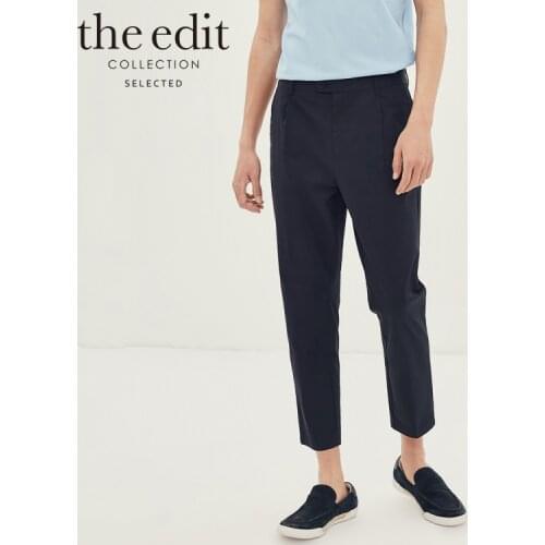 SELECTED Mens Autumn Cropped Pants New Elastic Casual Nine-point Pants T|420214502