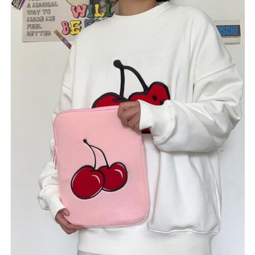 Cherry Tablet Case Girls Cute Pouch For Mac Ipad Pro 9.7 11 Ins Travel Business Linner Bag 11 13 15 inch Laptop IPad Bags WY268