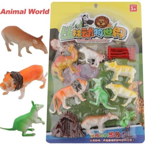 Childrens simulation animal world wildlife model childrens early childhood education plastic cognitive toys hot selling