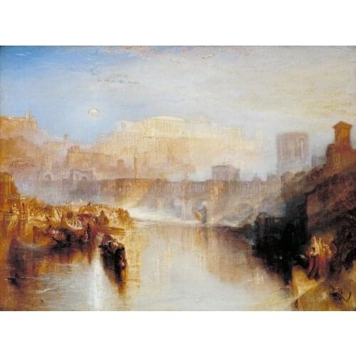 Elegant artwork Canvas printed Classic oil painting Impression Moat , beautiful famous classic art for home decor free shipping