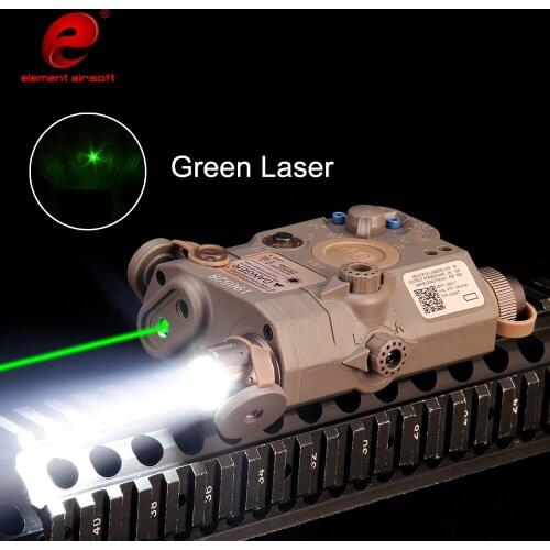 Z-TAC LA-5C PEQ 15 UHP Appearance Green Dot Laser Night Shooting Tactical Flashlight EX419 BK