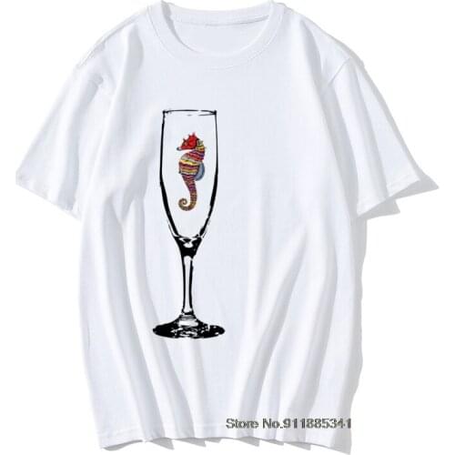 Crayon Seahorse Jurassic Park T-Shirt for Men Kill Bill Sleeve Crazy Tops T Shirt Latest Summer Crewneck Tops Shirts Europe