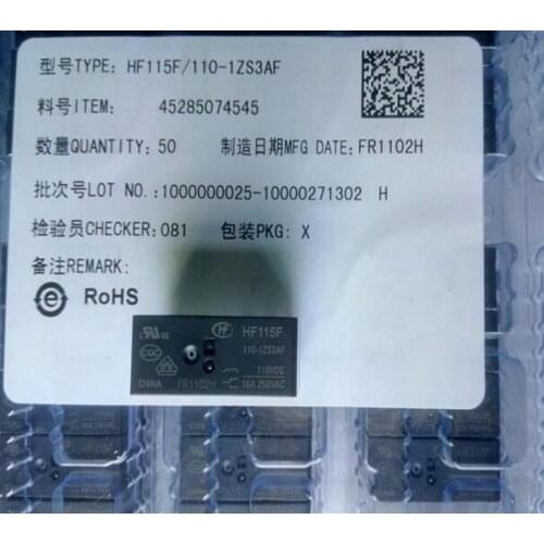 HF115F/110-1ZS3AF 110VDC 16A 250VAC DIP8 HONGFA RELAY 1 From C,New and original