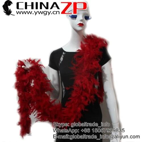 CHINAZP Factory Wholesale Price 10yards/lot Selected Good Quality Red Dyed 80G Turkey Chandelle Boas