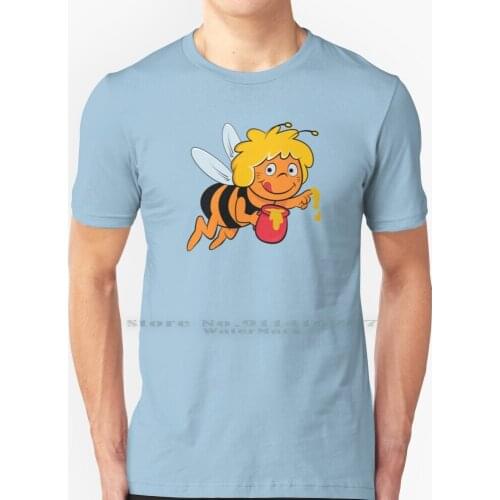 Maya The Bee - Tv Cartoons T Shirt 100% Pure Cotton Maya Bee Germany Retro Tv Vintage Series Cartoons Retro Vintage 70s 80s